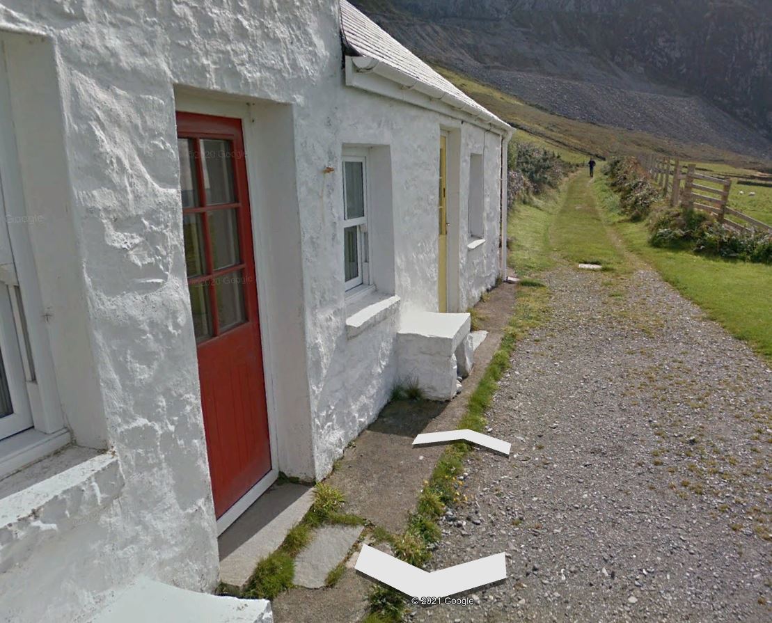 Trefor red and yellow cottages